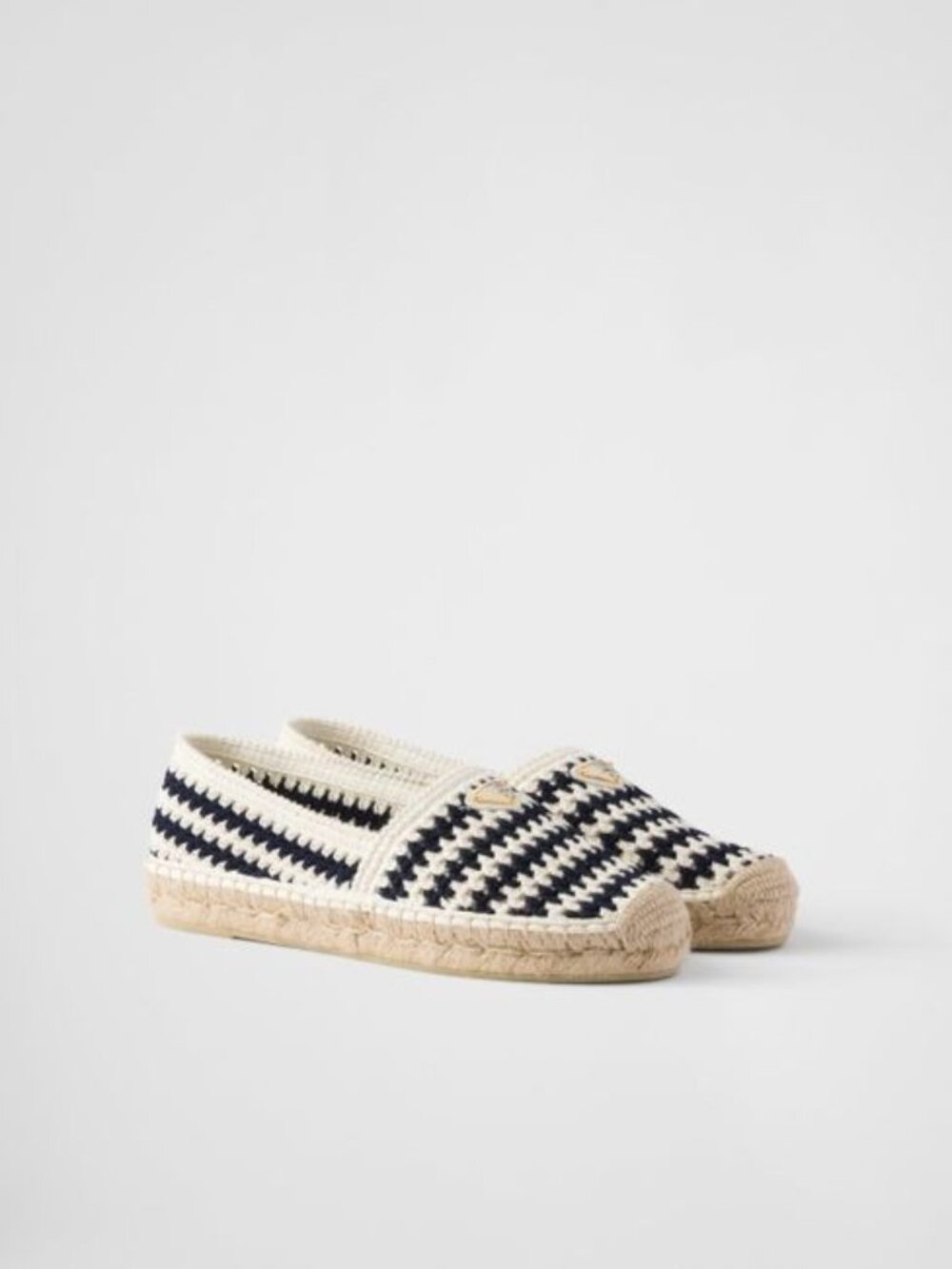 $1220 Prada Women's Crochet Espadrilles Size 38